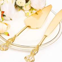 Cake Knife And Server Set For Wedding Gold Cake Cutting Set Elegant Cake Knives Cutter Set Pie Pastry Servers Birthday Bridal Quinceaera Gift FCrown YFHL6