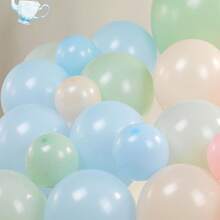 123 piezas Kit de arco de globos espirales de colores, globos de color rosa claro, verde, azul, adecuado para Pascua, Wonderland, fiesta de té de primavera, 1er cumpleaños, baby shower, decoración del Día de la Madre - Multicolor - Ver 9