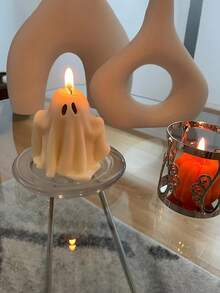 1 cây nến hình ma | Nến ma Halloween | Nến rùng rợn | Nến mùa thu | Trang trí mùa thu | Mùa thu | Nến Halloween | Sáp đậu nành, Nến trang trí bàn làm việc dễ thương, Trang trí nhà cửa, Trang trí Halloween, Trang trí phòng - trắng - Xem 3