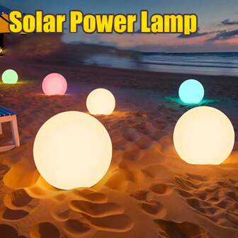 1pc LED Solar Lawn Light Diameter 15/20/25CM Multiple Lighting Modes Waterproof Suitable For Swimming Pool Garden Ball Outdoor Lawn Wedding Decoration Light