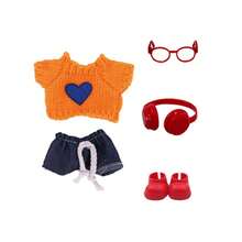 17cm Doll Clothes Accessories Set - Cute Sweater, Jeans, Headphones, Glasses, Rain Boots (Doll Not Included) / Holiday & Birthday Gift - Multicolor - View 19