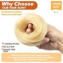 1/3 Pieces Bun Human Hair Messy Dount Hair Buns Updo Chignon With Elastic Hair Exension For Women Daily Slouchy Hair Accessories