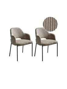 Beliani 餐椅兩件 RATON Cord 米色