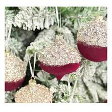 Christmas Tree Hanging Ball Set Of 10 8cm Large Velvet Christmas Decorations, Christmas Home Decoration, Plush Ball Christmas Tree Decorations, Birthdays, Parties, Stairs, Decorative Pendants, Festival Decoration Supplies Winter Room Decor Christmas Decorations Home Christmas Gifts Christmas Decor - Multicolor - View 4