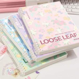 1pc Vintage Floral A5/B5 Journal - Softcover, Loose Leaf Notepad For Daily Study & Office Supplies, 60 Pages