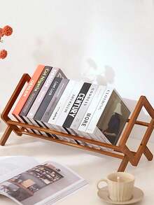 1pc Simple Children/Student Bookshelf, Combination Desk Organizer Rack, Multi-Functional Storage Shelf, Minimalist Modern Large Capacity Bedside Bookcase, Living Room Comic/Disc Display Rack - Multiple Styles - View 3