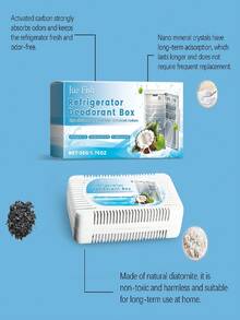 Refrigerator Deodorizer Box, Home Fridge & Freezer Odor Eliminator, Refrigerator Cleaning Agent