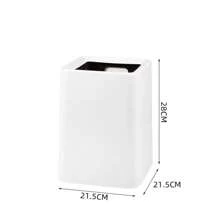 1pc Household Bathroom Wastebasket With Lid, Nordic Style Sorting Trash Bin For Office, Bedroom, Kitchen, Bathroom And Living Room Large,Kitchen,Bathroom,Multi-Colored Trash Can,Garbage Bin, Household With Lid, Simple Square Living Room, Kitchen, Bathroom, Toilet, Style, High Aesthetic Value, Light Luxury Paper Basket
