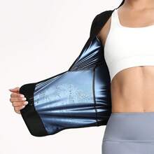 1 件女士腰部训练器、束腰带、桑拿腰带、运动压缩胸罩、腹部健身器材、腹部脂肪燃烧器 - 彩色 - 查看 9