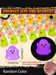 Luminous Mini Resin Ghost Cute Miniature Ghost Figurines Glow In The Dark Resin Figures Small Monster Garden Decor Micro Miniature Statue For Outdoor House Landscape Party Halloween Luminous Mini Resin Ghost Cute Tiny Ghost Miniature Figurines Glow In The Dark, Spooky Halloween Ghosts Decor For Micro Fairy Garden DIY Outdoor House Meeting