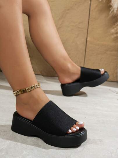 Wide Fit Women's Wedge Sandals - Lightweight Soft Sole & Breathable Upper For Wide/Extra Wide Feet, Comfortable Summer Casual Shoes (Classic Design)