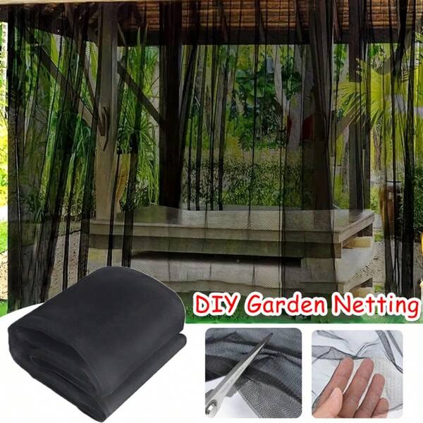 1 pièce Moustiquaire de jardin DIY - Moustiquaire de camping extérieur, Moustiquaire de gazebo, Pour la protection de la cour et du jardin, Barrière contre les insectes et les oiseaux, Réutilisable, Personnalisable, Filet de protection pour le jardinage (cadre non inclus)
