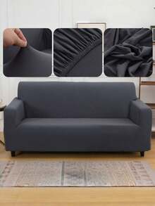 1 件装装饰性全覆盖沙发套，防宠物、防尘，纯色（深灰、浅灰、酒红），适用于 1/2/3/4 座沙发，四季皆宜 - 彩色 - 查看 3