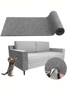 Cat Scratching Mat, Trimmable Self-Adhesive Cat Scratching Carpet, Trimmable Cat Furniture Protector For Furniture, Sofa, Door Or Wall Protector, Scratching Post Replacement Pad (Dark Gray, Light Gray) - Màu Xám nhạt - Xem 13