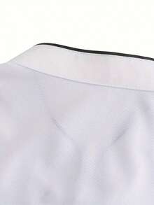 Men's Short-Sleeved Chef's Uniform With A Stand-Up Collar And Double-Breasted Buttons, Lightweight And Breathable, Suitable For Summer Wear In Hotels And Restaurants - White - View 5
