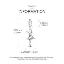 925 Sterling Silver Elegant Ballerina Charm Pendant Fit Original Bracelet Necklace DIY Ballet Charms Fine Jewellery Friend Birthday Gifts