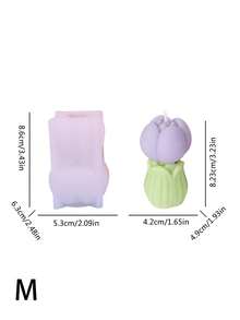 Khuôn silicon hình hoa tulip dùng để làm nến tan chảy (1 gói) | Hình dạng bất đối xứng lớn/nhỏ, lý tưởng để tự làm nến, sản xuất hàng loạt sáp thơm và đồ trang trí hoa thủ công - trắng - Xem 14
