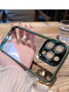 1个闪光镜头保护手机壳，兼容苹果16、15、14、13、12、11系列、Pro、Max、Plus型号 - 軍綠色 - 查看 5