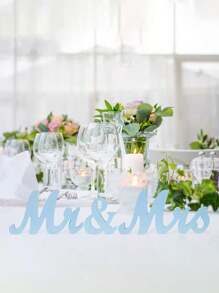 3 stuks/set witte houten Mr en Miss houten letters, set, Mr & Mrs bord voor bruiloftstafel, feestdecoratie hoofdtafel bruiloft houten letter, Just Married bord jubileumfeest Valentijnsdag decor, bruiloftstafel decor