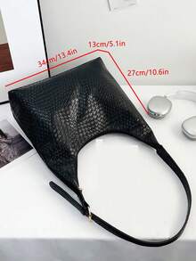 Fashionable Oversized Shoulder Women Tote Handbag, New Design High Quality - Black - View 10