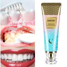 BARUBT 1 件装烟酰胺美白牙膏 - 薄荷清新 - 深层清洁，帮助去除污渍 - 清新口气 - 适合家庭和旅行，100 克 - 玫瑰金 - 查看 2