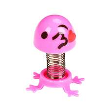 2pcs Creative Desktop Mini Assemble Spring Figurine Cartoon Expression Gashapon, Suitable For DIY Doll, Fun Assembly Decor, Interactive Stress Relief Gadget, Birthday Gift For Boys And Girls - Multicolor - View 6