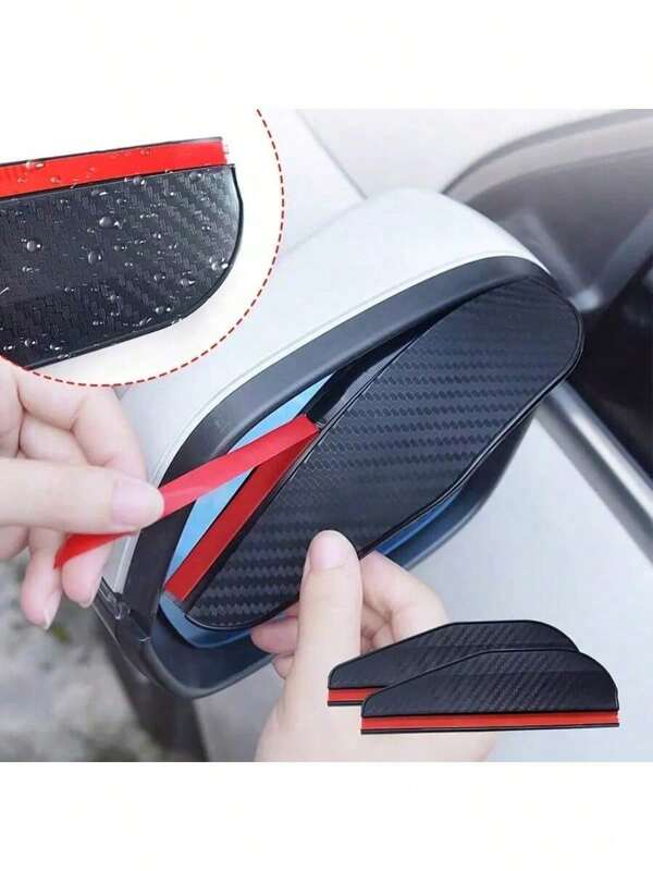 2/4pcs Car Rearview Mirror Sun Visor Rain Guard, Eyebrow Style Universal Rearview Mirror Sunshade, Fit For Most Cars, Trucks And SUVs