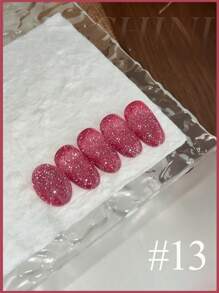 MISS SHAKA 10ml Summer Autumn Nails Halloween Nails Hot Selling Dopamine White Blue Pink Red Burst Broken Diamond Gel Nail Polish Gel 2025 New Style Super Flash Reflective Broken Diamond Nail Salon Nail Art Nail Supplies