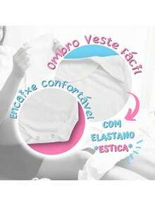 Baby Bodysuit First New Year's Eve Themed Pink Girl - 白色 - 查看 2