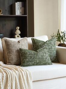 1pc High Precision Chenille Jacquard Throw Pillow Cover (No Insert), Modern Fashion High Precision Chenille Jacquard Cushion Cover, Suitable For Home, Sofa, Bed Decor, All Season