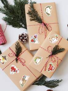 50 piezas Pegatinas de fantasma navideño, calcomanías de Feliz Navidad para laptop, maleta, computadora, scrapbook, diario, refrigerador, regalos navideños para niños