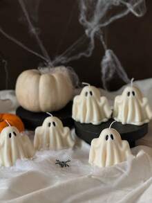 1 cây nến hình ma | Nến ma Halloween | Nến rùng rợn | Nến mùa thu | Trang trí mùa thu | Mùa thu | Nến Halloween | Sáp đậu nành, Nến trang trí bàn làm việc dễ thương, Trang trí nhà cửa, Trang trí Halloween, Trang trí phòng - trắng - Xem 6