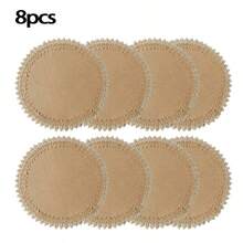 4 Stücke/6 Stücke/8 Stücke runde gewebte Tischsets mit Seilkanten, braune Farbe, 15 Zoll hitzebeständige Jute Vintage Tischmatten für die Tischdekoration im Esszimmer, schützen vor Flecken und Ölen. Geeignet für Familienfeiern, Hochzeiten und lange Tische, runder Tisch, leicht zu reinigen für den täglichen Gebrauch drinnen und Outdoor, Hochzeitsfeierlichkeiten, Restaurants, Küchen, Cafés, Weihnachten, Erntedankfest, Geburtstage