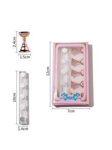 11片装美甲练习底座，强力磁性甲片，初学者练习支架，美甲展示板，适用于美甲沙龙和个人使用