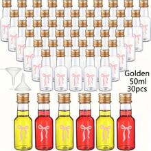 30/5/1pc 25ML-50ML Mini Plastic Liquor Bottle,Empty Bottles With Cap,Elegant Floral Decor Bottles, Can Be Used To Fill A Variety Of Liquids,Dried Blooms Decorative, Suitable For Putting In The Bag To Take Out Travelling,Weddings,Events Gift,Gatherings,Party,Birthday,Outdoor.