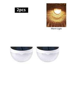 Solar Fence Lights, Deck Lights, Solar Wall Lights, Solar Fence Mounted Outdoor Lights, White LED Lights, Garden, Home, Patio, Yard, Garage, Camping, Halloween, Christmas Party Decor Lighting