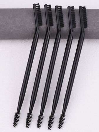 1pc Double-Headed Mascara Comb & Spiral Eyebrow Brush, Grooming Tool For Separated & Trimmed Eyebrows, Portable Beauty Makeup Brush, Eyebrow Brush, Eyeshadow Brush, Brush