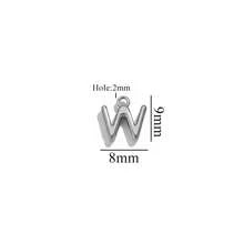 10pcs Stainless Steel Alphabet Pendants DIY Necklace Earrings Bracelet Jewelry Making Accessories