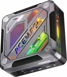 ACEMAGIC AM18 Mini Gaming PC, AMD Ryzen 7 8845HS (8C/16T, Up To 5.1GHz),32GB Dual Channel DDR5 1TB PCle 4.0 M.2 SSD, Mini Computer AMD Radeon 780M,Dual 2.5G LAN/WiFi 6/BT5.2/8K Triple Display Micro PC - 查看 1