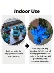 50/300/500 pièces Pierres qui brillent dans le noir de 1 yard, pierres lumineuses pour aquarium, jardin, jouets d'archéologie, pierres fluorescentes