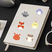 50pcs Cartoon Hand-Drawn Cute Koala, Sloth, Cow Decorative Stickers For Desk, Glass, Refrigerator Room Decor Bedroom Decor Kitchen Decor Wall Sticker Wall Decor