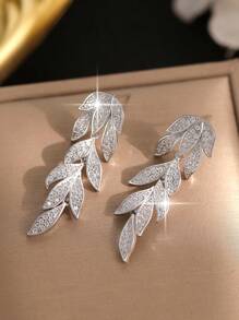 LXOEN 1 Pair Luxury Geometric Water Drop Shiny AAA Cubic Zirconia Dangle Earrings For Women Delicate Long Tassel Bridal Wedding Statement Earring