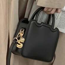 1 buc. Colier drăguț cu litere cu bule, pandantiv pentru geantă - pandantiv cu cristale norocoase, asociat cu un pandantiv cu inimă de aur, literele alfabetului A-Z, pandantiv pentru geantă și rucsac din aliaj strălucitor - cadou perfect pentru zile de naștere și ocazii speciale, breloc, inel, geantă, rucsac, pandantiv pentru mașină, cadou pentru doamne și fete, accesorii pentru portofel și geantă. Accesorii, mici cadouri pentru femei de zile de naștere, Ziua Îndrăgostiților, Ziua Mamei.