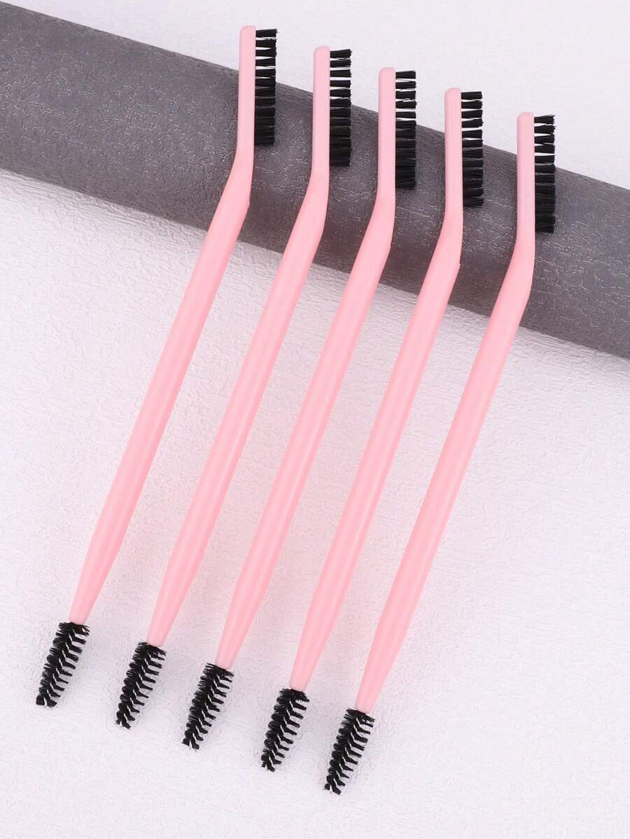 1pc Dual-Ended Makeup Brush, Spiral Eyebrow Brush & Lash Comb, Grooming Tool For Defined Brows, Portable Beauty Makeup Brush
