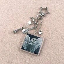 1/2pcs Anime Cartoon Guitar Microphone Keychain Accessories Combination, Keyring, Girl Card Album, USB Case, Camera Pendant, Valentine's Day Couple Gift Car Accessories Cute Goth Y2k Bag Lanyards With Id Holder Car Accessories Bag Charms