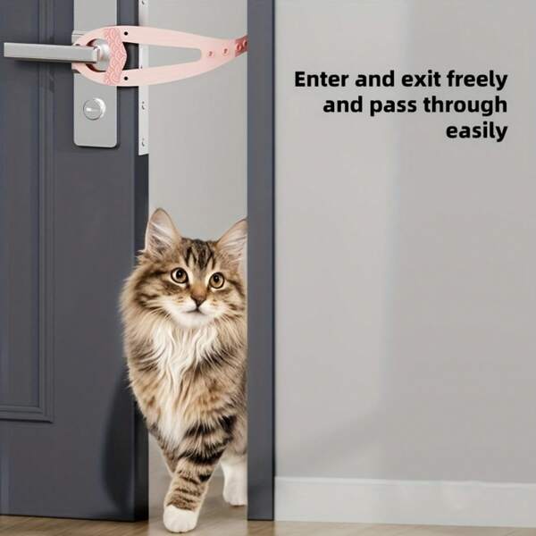 1 Stück Haustier Türstopper, verstellbare Katzenklappe Halterung, Tür Lücke Klimaanlage Raum Belüftung Halter ohne Bohren