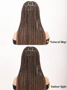 36-Inch Extra Large Lace Braided Wig With Baby Hair, Synthetic Fiber Lace Front Braided Wig For Women - Multicolor - View 11