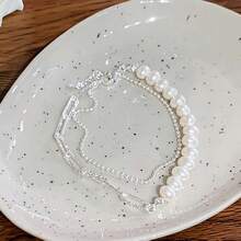 S925 Sterling Silver Double-Layer Pearl Bracelet Women's Niche Design Best Friend Summer Bracelet Light Luxury Hand Jewelry - Double Pearl Bracelet - View 12