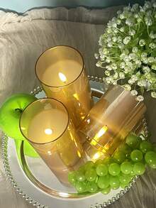 1/3pcs Flameless Candle Lights With Timer/Remote Control, Battery Powered LED Candle Lamps, Romantic Decor Lights For Holiday, Tabletop, Christmas, Valentine's Day, Wedding, Birthday, Party