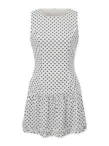 Women Y2k Mini Dress Summer Holiday Plaid/Polka Dot Print Round Neck Tank Dress Ruffles Hem Sleeveless A-Line Dress Fashion Casual Going Out Dress Fairy Aesthetic Clothes Streetwear - 白色 - 查看 7